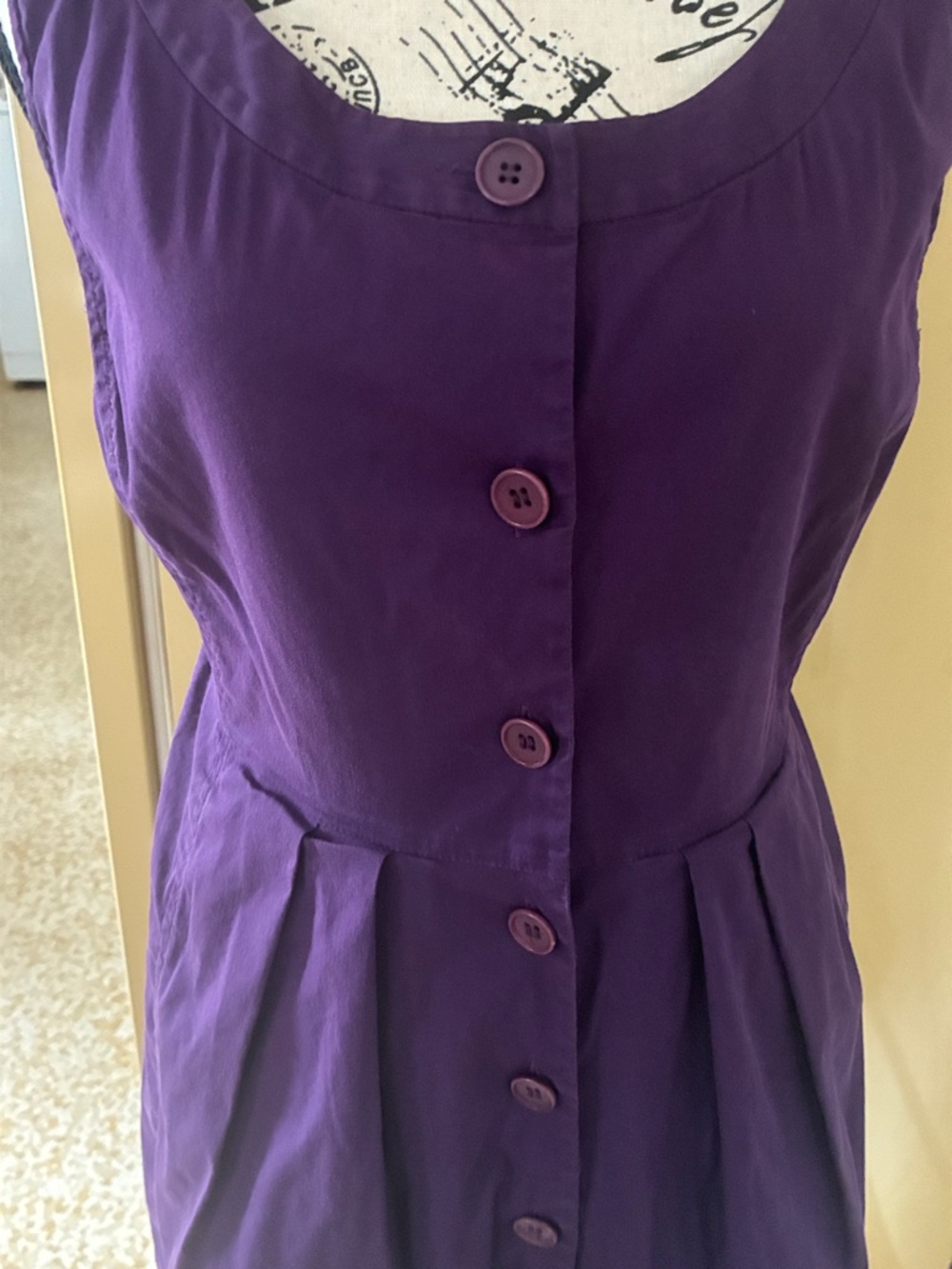 Theory Purple Button-Front Midi Dress - Picture 6 of 6